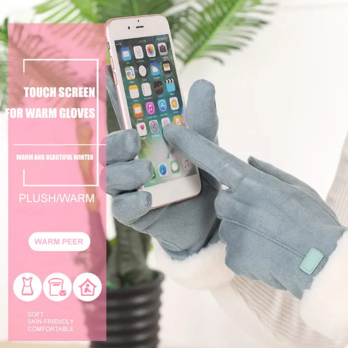 Перчатки для езды на велосипеде, полный палец, подушечка, визг, плюшевая перчатка для женщин, для спорта на открытом воздухе, вождения TY66