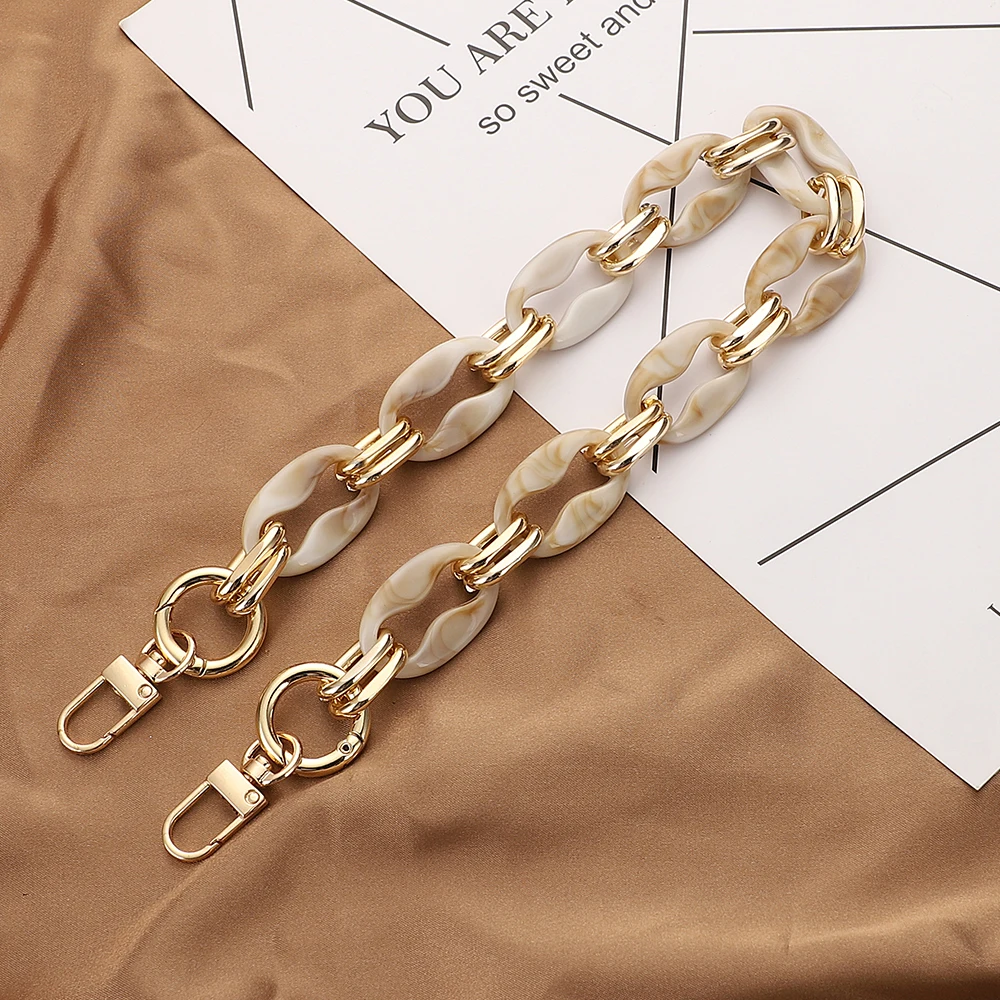 New Acrylic Bag Chain Bag Strap Removable Bag Accessories Colourful Women's Resin Chain chain of bags Purse Chain Fishbone chain