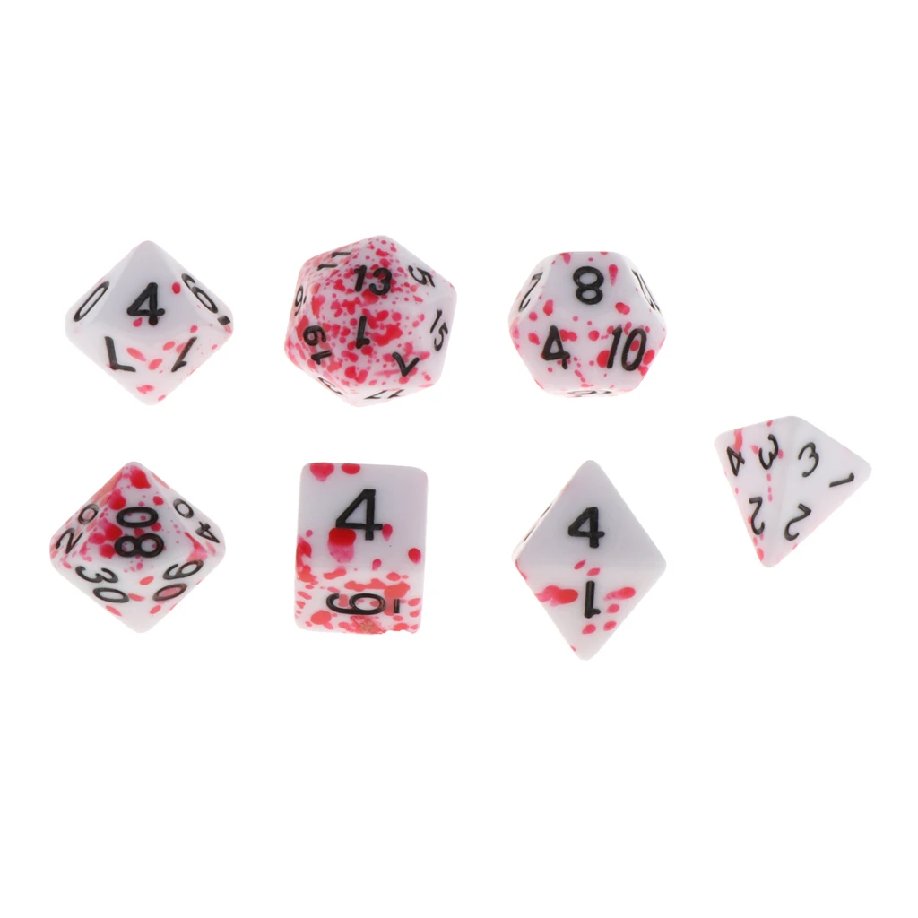 7Pc Multi-sided Dices Set D4-D20 MTG DND RPG Board Game Dice for D&D Roleplaying Party Casino Table Game Toy
