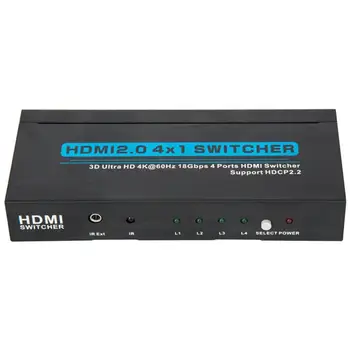 

Hdmi2.0 Four Input And One Output Switcher Hdmi2.0 3D 4Kx2K@60Hz Hdcp2.2 Switcher Hdmi Splitter For Hdtv Dvd Tv Box T-304E