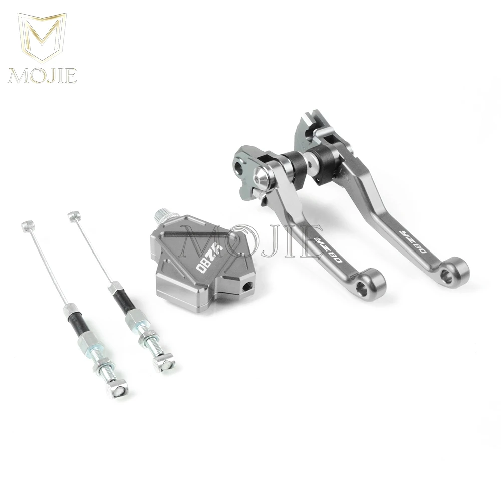 Для YAMAHA YZ80 YZ 80 1986-1996 2001- Кроссовый ЧПУ поворотный тормоз трюк рычаг сцепления простая кабельная система Dirtbike - Цвет: YZ80 86-96 Titanium