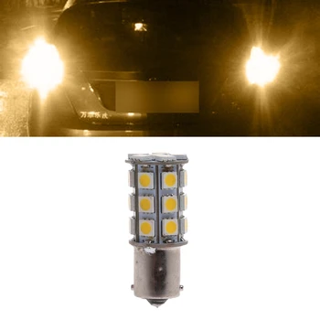 

1pcs New Signal Lamp Car Warm White 1156 BA15S Camper Trailer 5050 27-SMD LED Interior Light Bulb