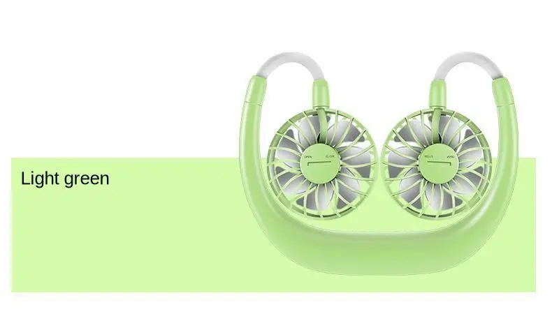 Летние кулеры шейные вентиляторы с USB перезаряжаемые свободные руки вентиляторы управляемые двойной ветровой головкой 3 скорости регулируемый вентилятор