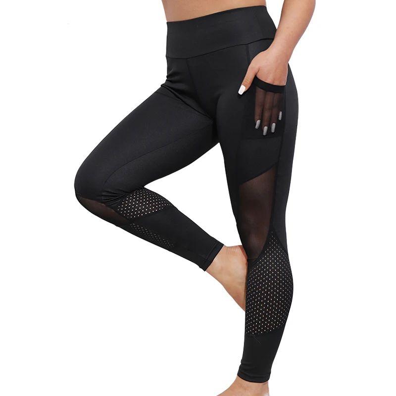 

CHRLEISURE Mesh Sport Leggings Sport Women Fitness Feminina Yoga Pants Fitness Women Yoga Leggings High Waist Booties Pants