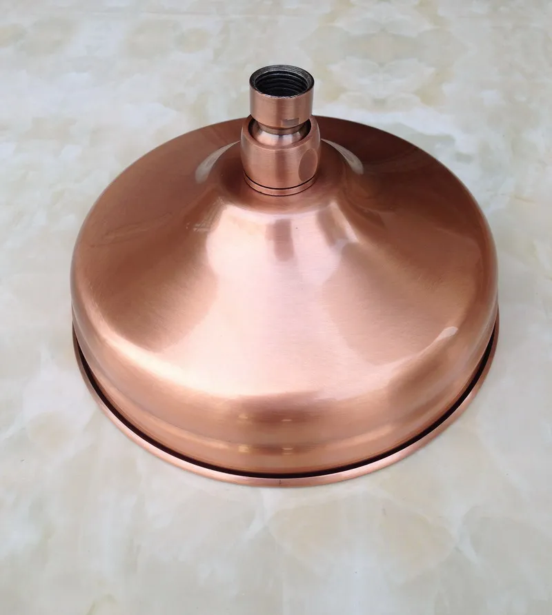 Antique Red Copper Round 8" Rainfall Shower Head Extension Pipe Wall Arm Shower Arm Bathroom Accessory (Standard 1/2") Nsh100 shower head,shower nozzle