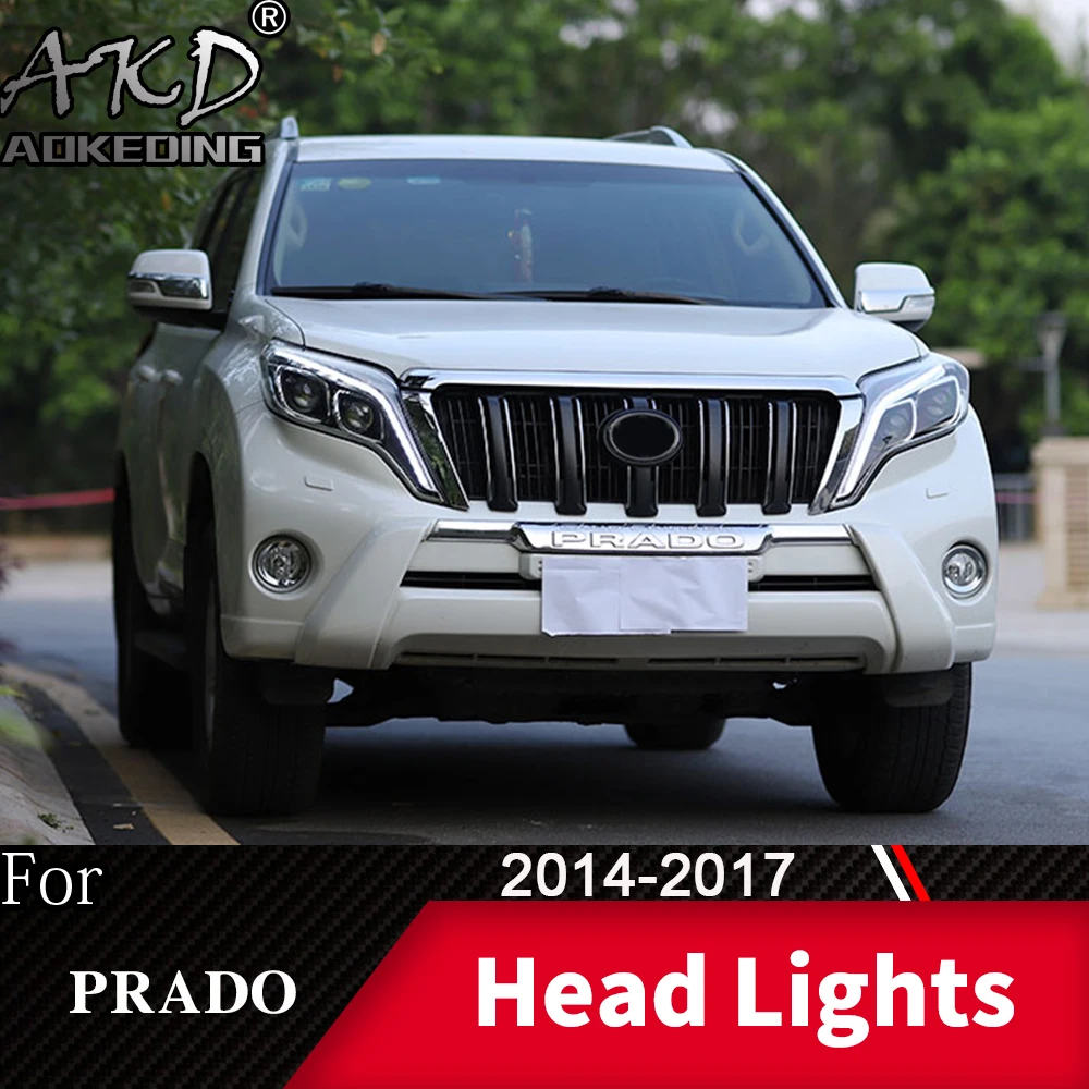 Фара для автомобиля Toyota Prado 2013- Lander Cruiser головной светильник s противотуманный светильник s дневной ходовой светильник DRL H7 светодиодный Биксеноновая лампа для автомобиля