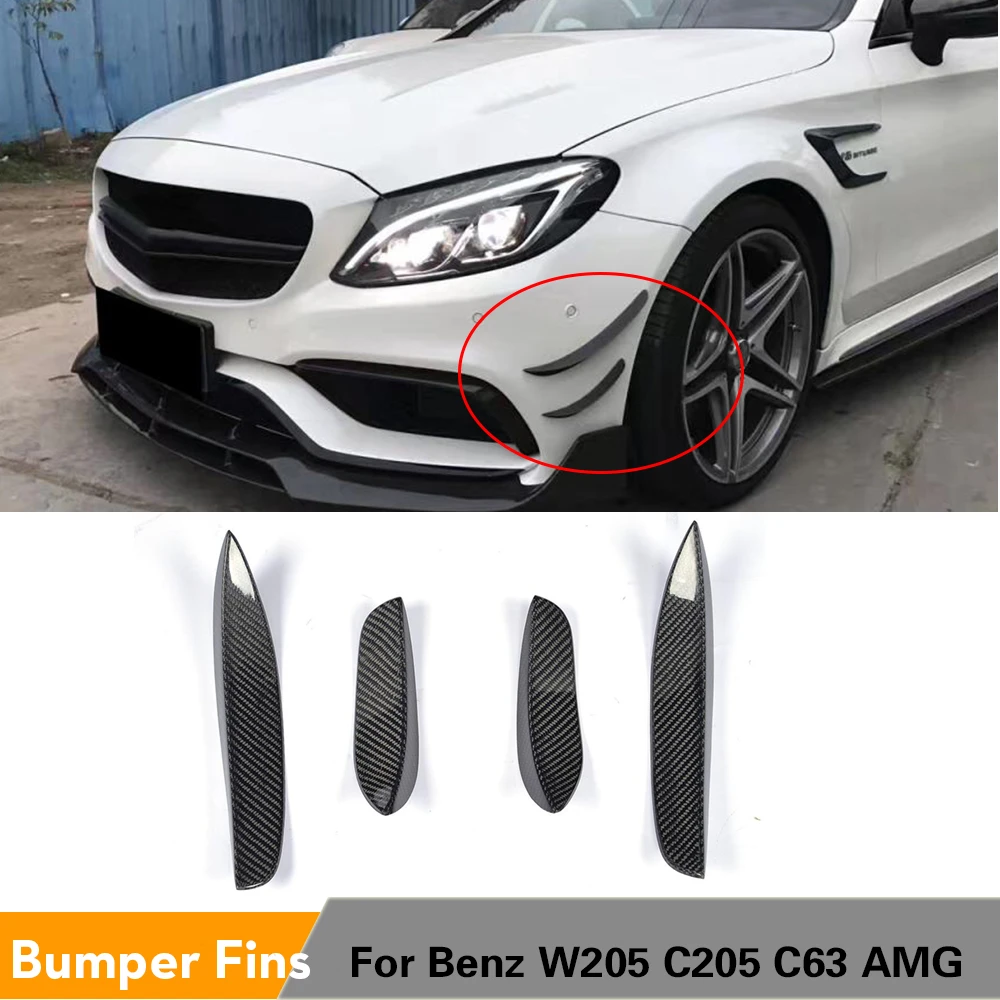 Carbon Fibre Frp Front Bumper Decoration Fins Canards For Mercedes Benz C Class W5 C63 Amg Coupe Sedan 15 18 Front Bumper Front Bumper Wingscanard Wing Aliexpress