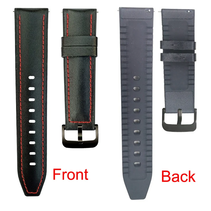 Телячья кожа+ Силиконовый ремешок для huawei Watch GT Band для huawei Watch 2 Pro браслет для Honor Watch волшебный ремешок для часов мужской ремень