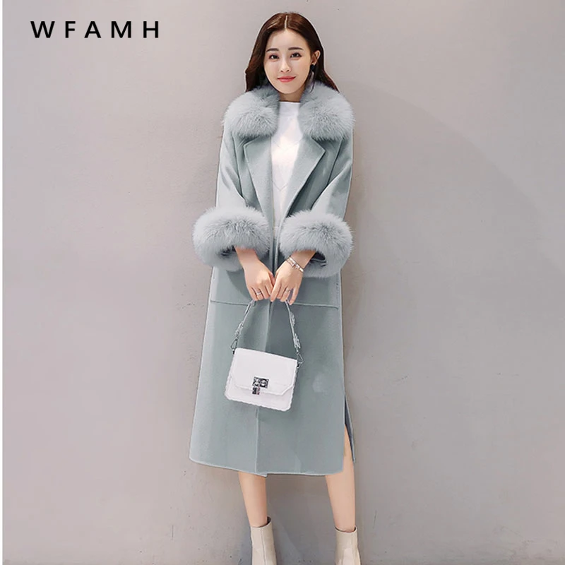 Fashion Slim Thin Women Woolen Coat 2021 Winter Loose Long Wool Vintage Jackets Female Outwear Spring | Женская одежда