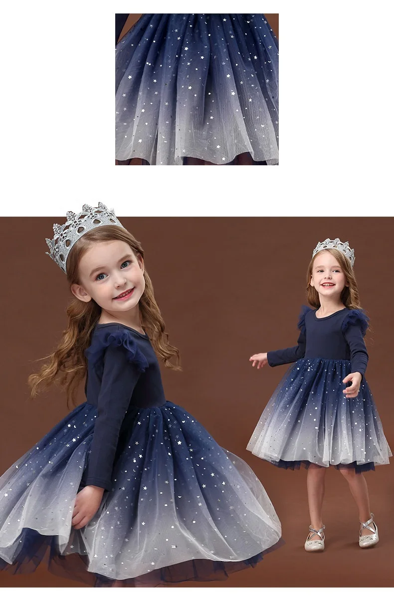 Новогоднее платье с цветочным рисунком для маленьких девочек; праздничное платье принцессы высокого качества; рождественское платье; детское праздничное платье