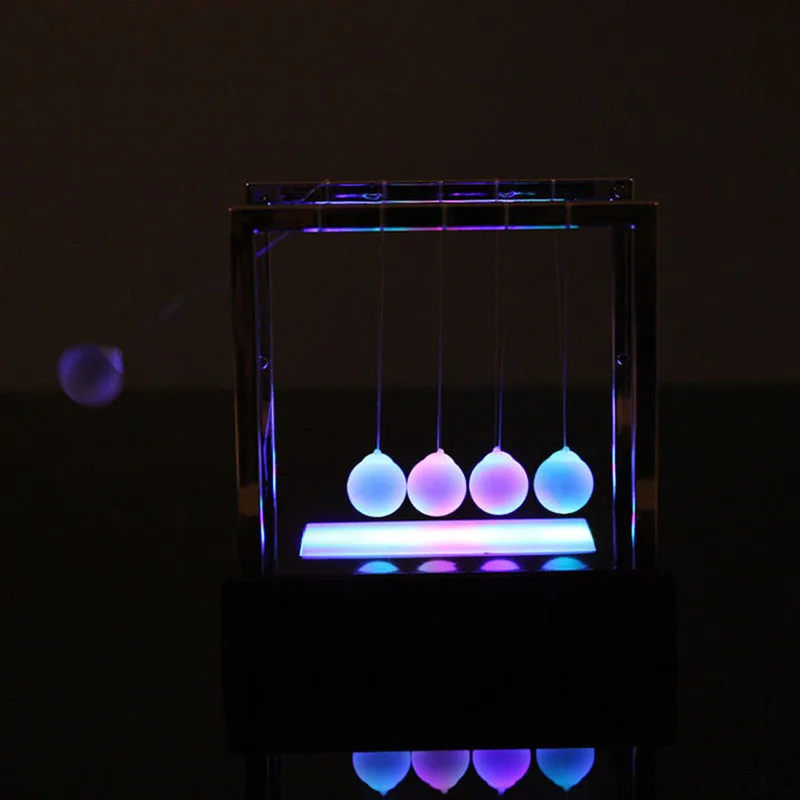  Glowing Newton Billiards Decorative Desk Decoration Newton Pendulum