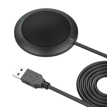 

Portable Condense Gaming Recording Video Meeting Podcasting Stereo USB Plug Conference Microphone Omnidirectional Multi Purpose
