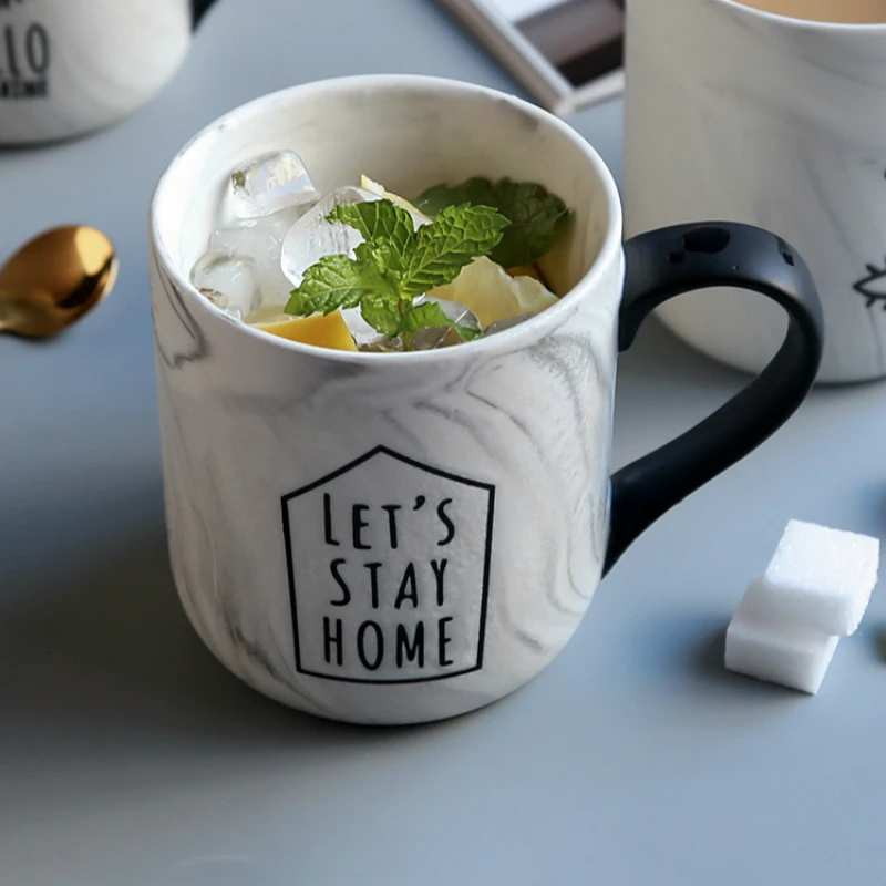 Ceramic Coffee Cup Originality Expression Pattern Milk Mug Restaurant Cappuccino Latte Art Caneca Office Black Tea Teacup | Дом и сад