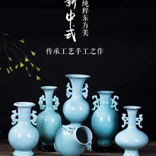 Цзиндэчжэнь керамика фарфоровая бутылка лучший творческий минималистский китайский стиль ваза для дома украшение традиционное ремесло ручной работы 6