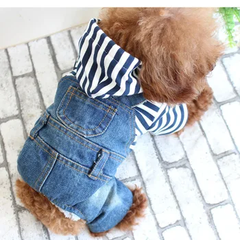 

Pet Dogs Clothing Denim Dog Coat Jacket Jeans Dog Clothes For Small Medium Dogs Costume Spring Autumn Pet Jumpsuit Puppy Outfit