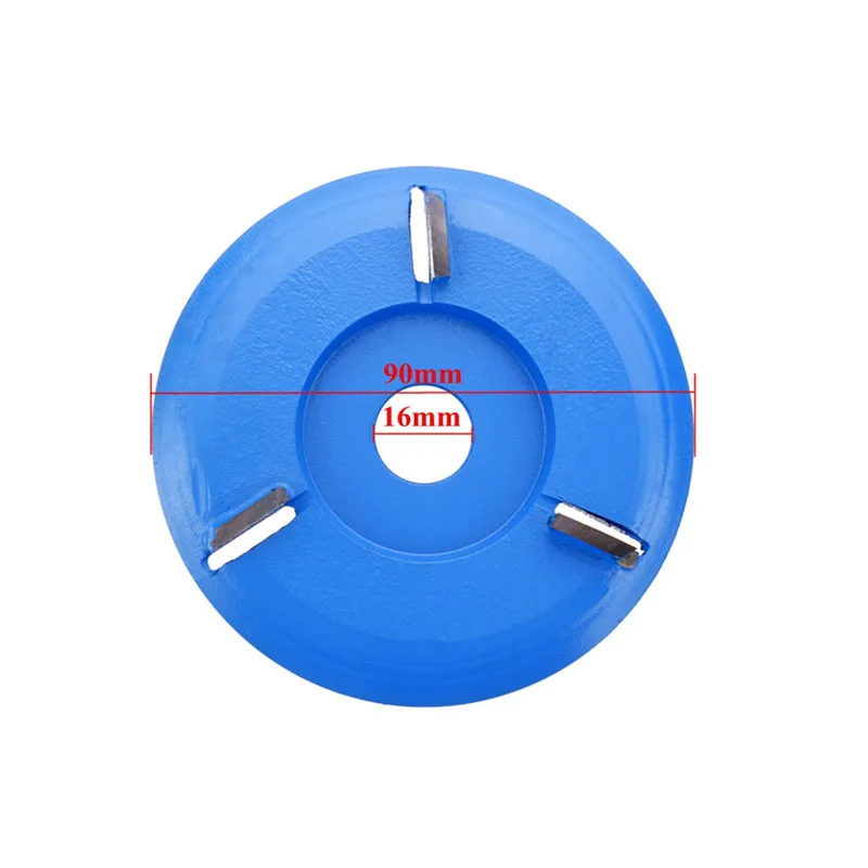 Трехзубная фреза 90 мм круглое/гладкое дерево резьба шлифовальный диск чайный лоток нож для копания для 16 мм apiure угловая шлифовальная машина