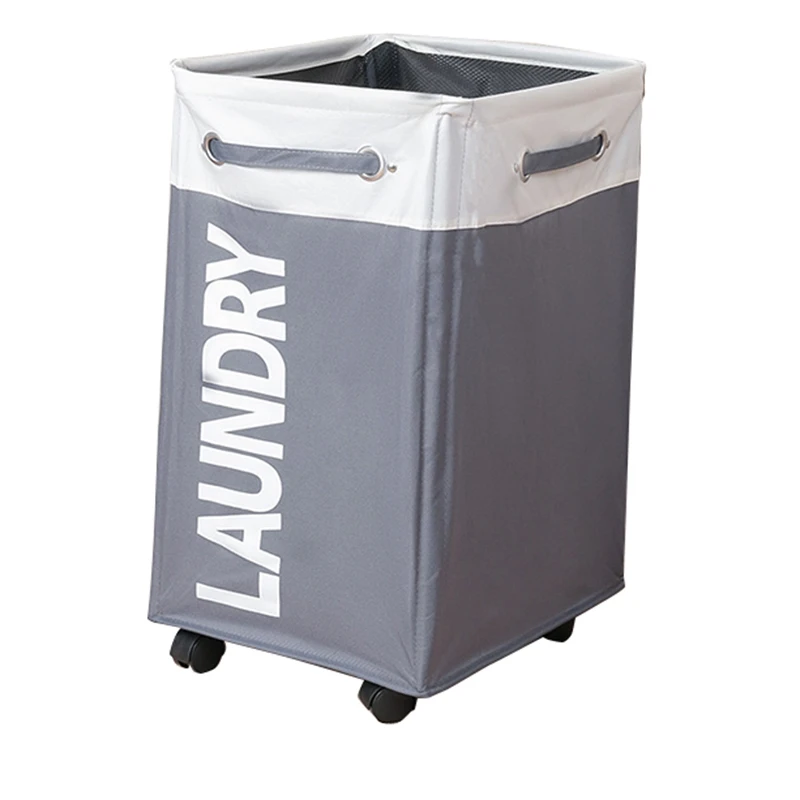 ABUI-корзина для белья и грязной одежды складная корзина для хранения с колесом для офиса водонепроницаемый Оксфорд ванная комната корзина для белья