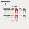 Aocarmo For iPhone 11 Single/Dual Metal Plastic Nano Sim Card Tray Slot Holder ► Photo 2/6