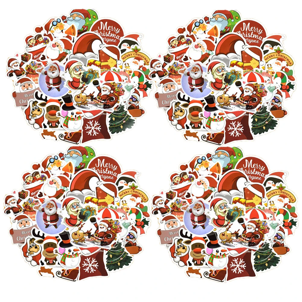 

Graffiti Multipurpose DIY Adhesive Paper Album Sticker Scrapbook Waterproof Diary Santa Claus Assorted Christmas Envelope Seal