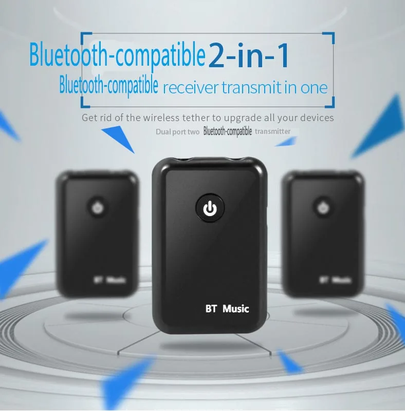 2 в 1 беспроводной Bluetooth-совместимый передатчик приемник стерео аудио музыкальный