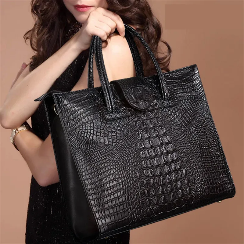 Крокодил для женщин кожа сумки модные женские туфли сумка женская сумка на плечо Сумочка бренд портфель портфели