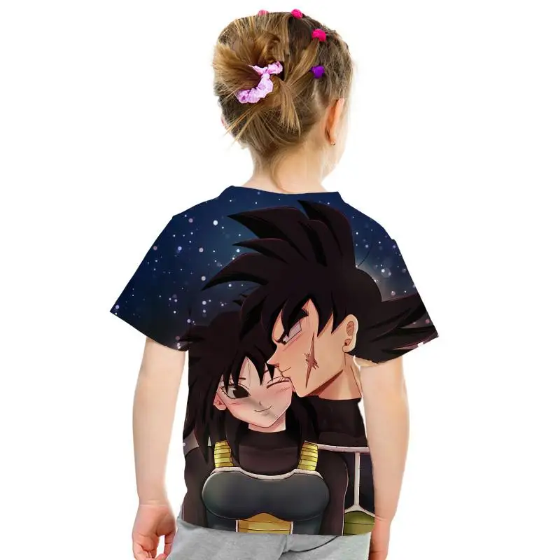 Goku/Vegeta patrn Dragon Ball animacin patrn nios camiseta impresin 3D nios camiseta hombres/nias moda camiseta