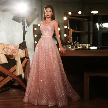 

Dress summer 2019 new women's dress wish Dunhuang popular round neck sleeveless gilded gown long skirt