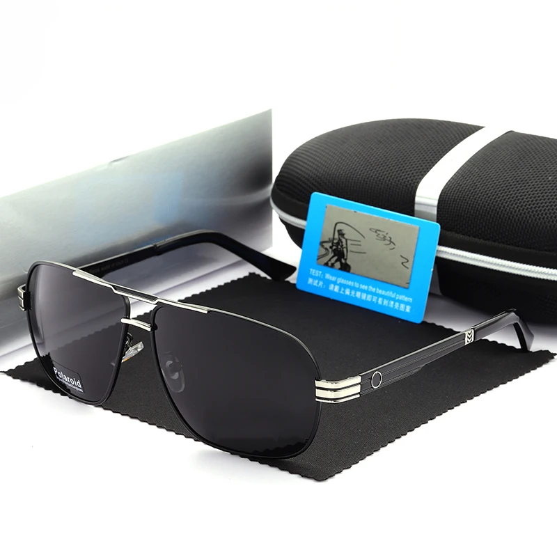 

Fashion Retro Polarized Sunglasses Men Mercede Metal Square UV400 Outdoor Sports Glasses For Driving Fishing Gafas De Sol 763