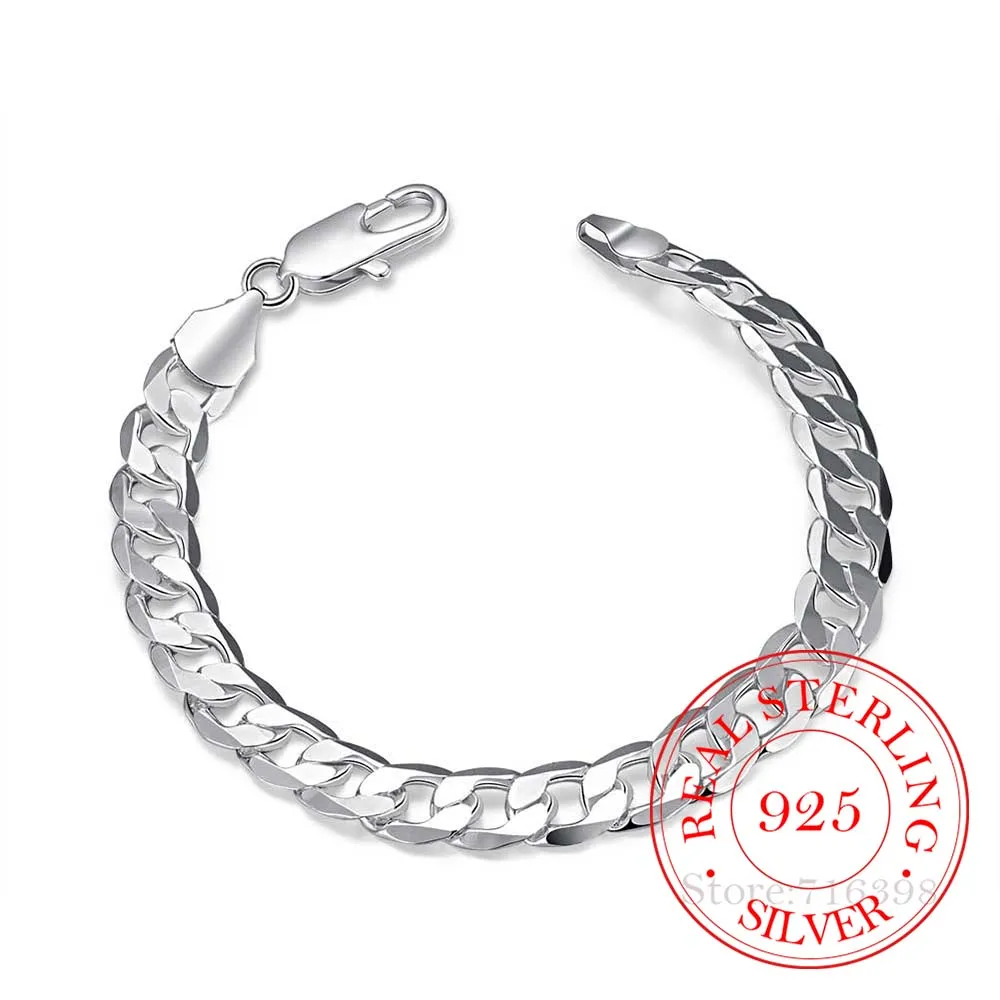 925 Sterling Silver Mens ID Bracelet 8.5″ – Karma Jewellery and