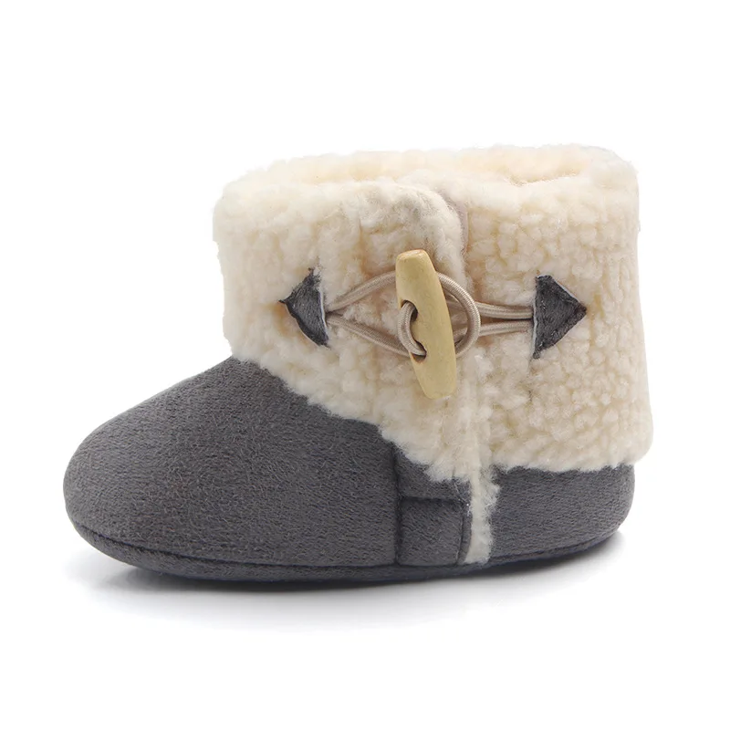 Толстая теплая зимняя детская обувь; водонепроницаемые кожаные зимние ботинки для мальчиков и девочек; обувь для малышей; зимние ботинки