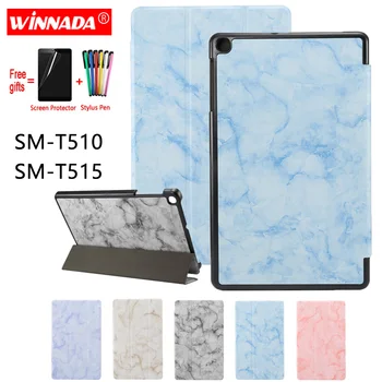 

Tablet case for Samsung galaxy Tab A 10.1 2019 T510 T515 marble capa coque cover for Samsung galaxy SM-T510 SM-T515 + film+ Pen