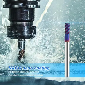 

Woodworking HRC Nano-coated Tungsten Steel Carbide End Mill Milling Cutter