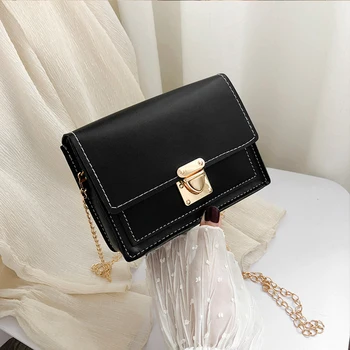 

OLN 2020 News Small cute bags Chain handbag black for Women's Shoulder Chain Crossbody bag PU soft Leather waterproof flap Bag