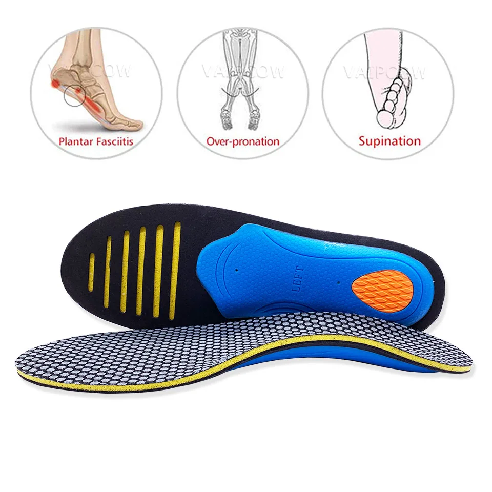 Ортопедические стельки для обуви, для мужчин и женщин, на плоской подошве, поддержка свода стопы, корректор Palmilha, ортопедические стельки, стельки, обувь, подошвы, вставки, подушка