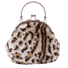 Модная женская сумка-мессенджер на цепочке для телефона с верхней ручкой, сумочка С Принтом Леопарда, вечерние сумки на плечо, плюшевые сумки