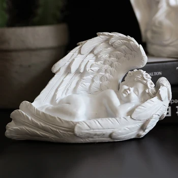 

1 Pair Sleeping Angel Ornaments Resin Angel Ccrafts Children's Room Decorations Wedding Birthday Gifts