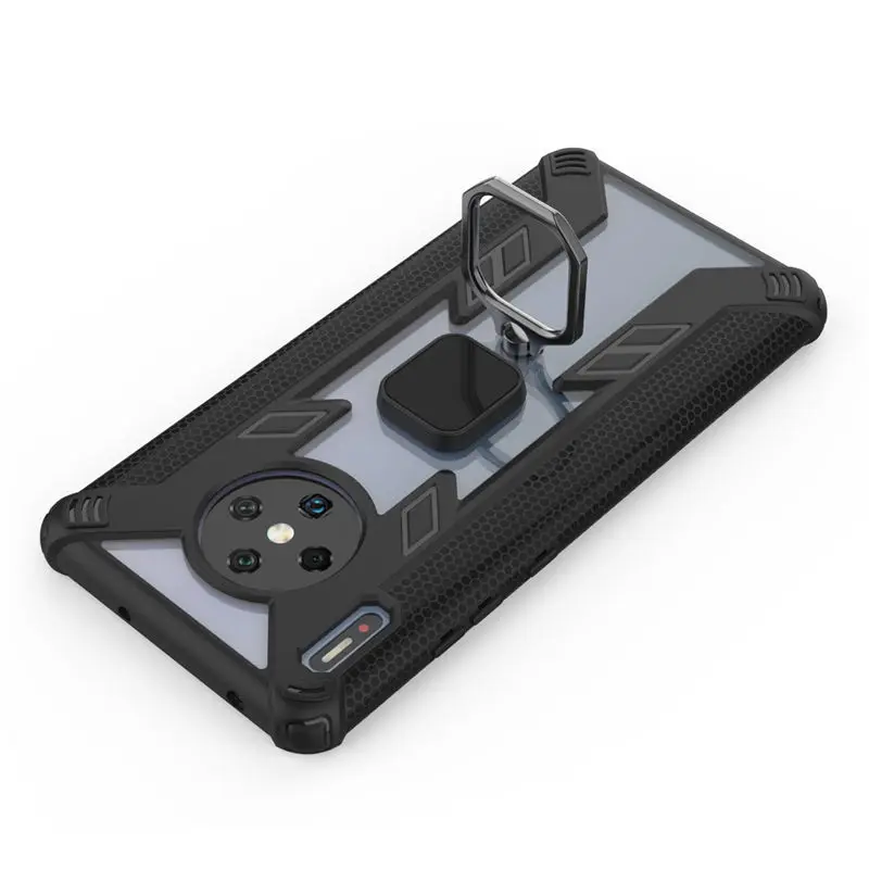 50 шт./лот противоударный Прозрачный чехол для телефона huawei P30 Lite Nova 4e mate 20 Pro mate 20X автомобильный держатель с кольцом-подставкой