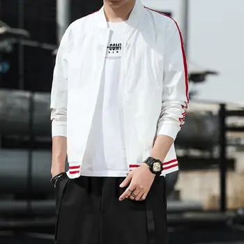 

Men's 2020 new spring and autumn baseball clothes Korean trend student casual handsome wild Best jacket white Free shipping