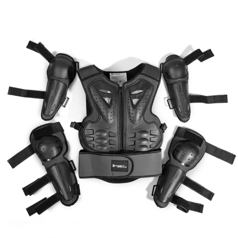 

5Pcs/set Motorcycle Protective Gear Children's Protective Suit Sports Full Body Armor Chest Clothing Riding Knee Pads Elbow