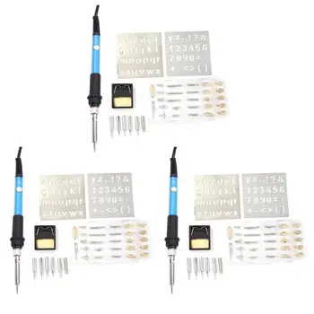 

77pcs 60W Soldering Iron Wood Burning Kit Portable Small Size Adjustable Carving Pyrography Tool for Cucurbita Pyrography