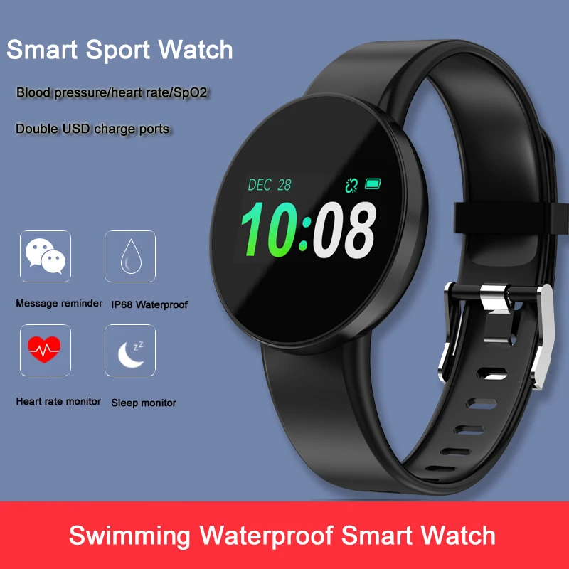 Toleda D3Plus двойной Usb Зарядное устройство Smartwatch сердечного ритма для отображения