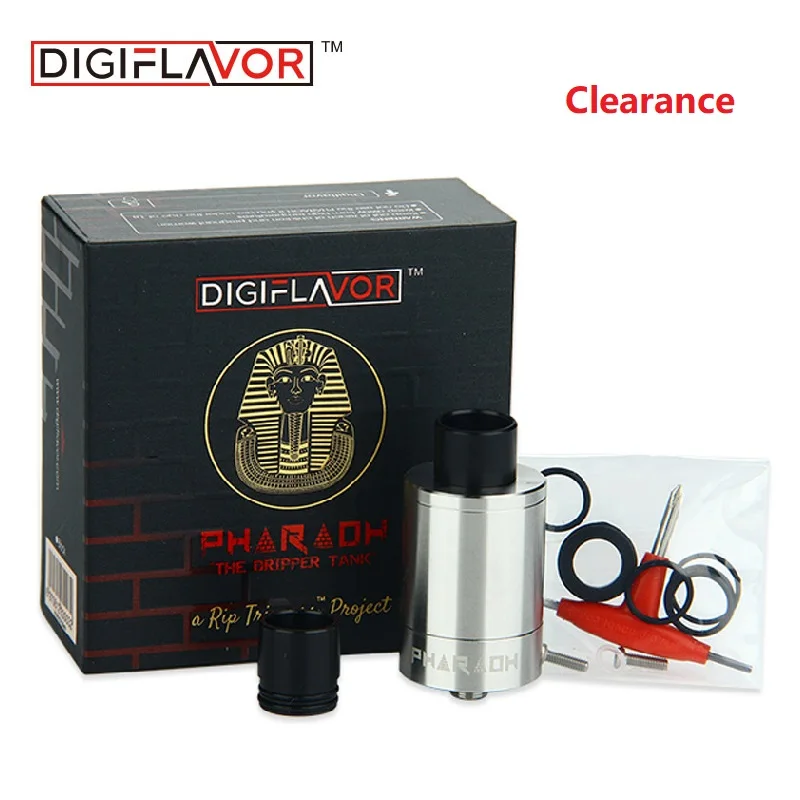 

Clearance Original Digiflavor Pharaoh 25 Dripper Tank 2ml Capacity E-cigarette Atomizer with Trip Bottom Airflow Holes