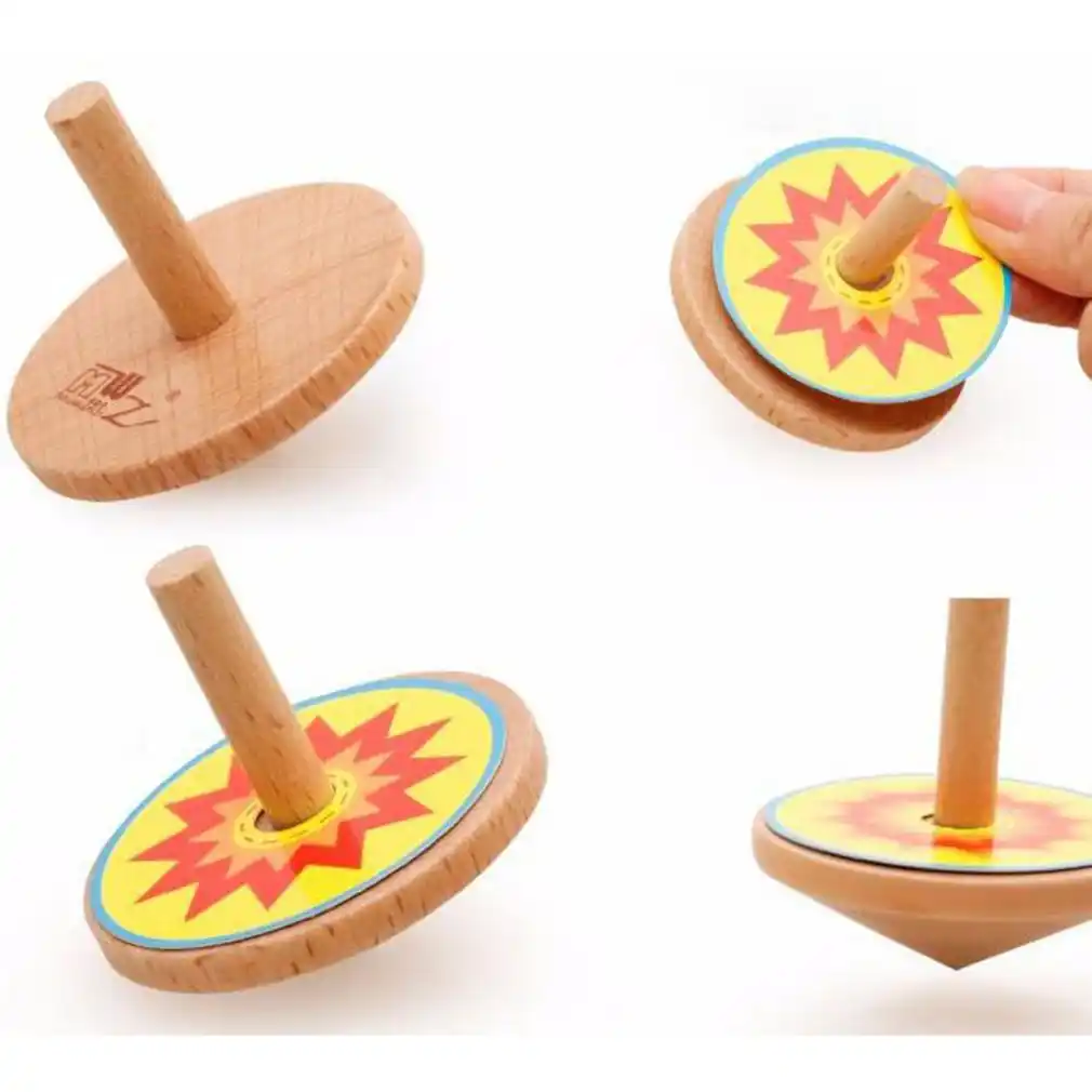 wooden nostalgic children hand spinner fingertips ro
