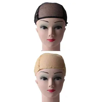 

2x Stretchable Elastic Fishnet Wig Cap Hair Net Mesh Wig & Weave Cap