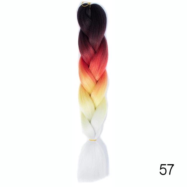 Hair Braid Synthetic Jumbo False Braid Pre Stretched Afro Wholesale Ombre Braiding Hair Extensions  Color Dreadlocks T1b/118#