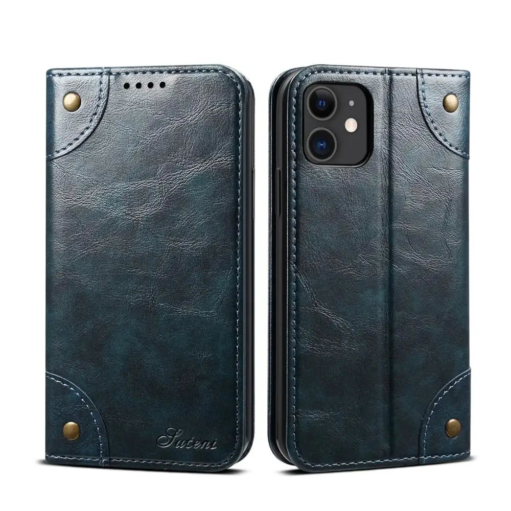 Роскошный держатель для карт чехол для iPhone 11 Pro Max Xs 7 8 Plus кожаный чехол-кошелек для iPhone 6s 6s Plus - Цвет: Blue