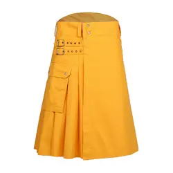 2019 Модные мужские шотландские юбки осенние трендовые однотонные классические ретро-юбки брюки традиционная индивидуальность шотландские