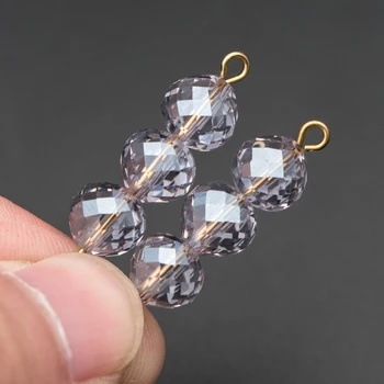 

75pcs Crystal Faceted Teardrop Beads 8x7.5mm, Sparkly Glass Pear Beads, Sparkly Lavender（TS97-4）