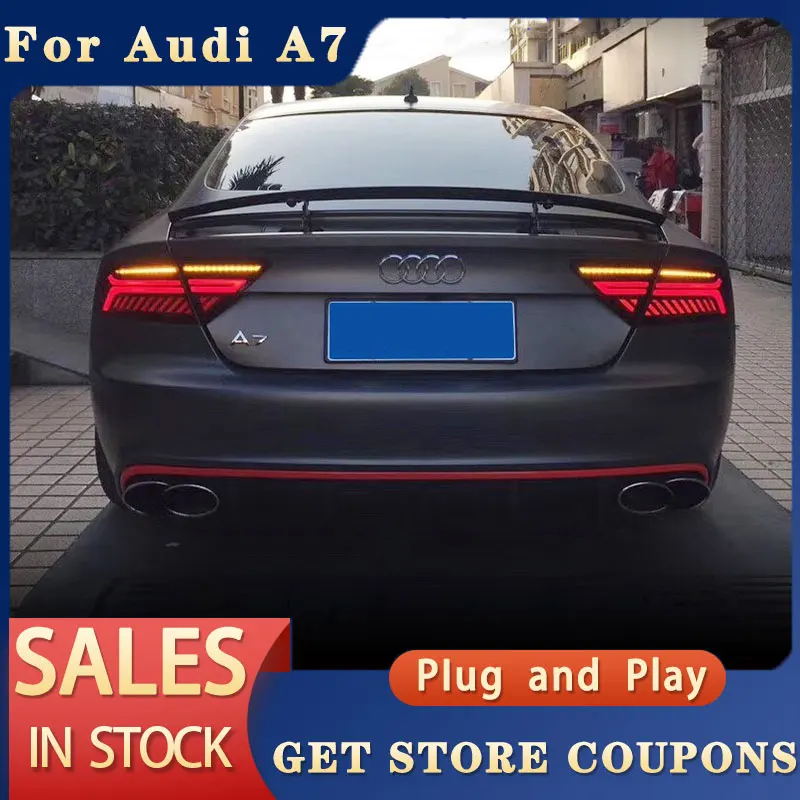 

For Audi A7 Tail Lights 2011-2018 S7 LED Tail Light Rear Lamp DRL Dynamic Signal Brake light steering lamp