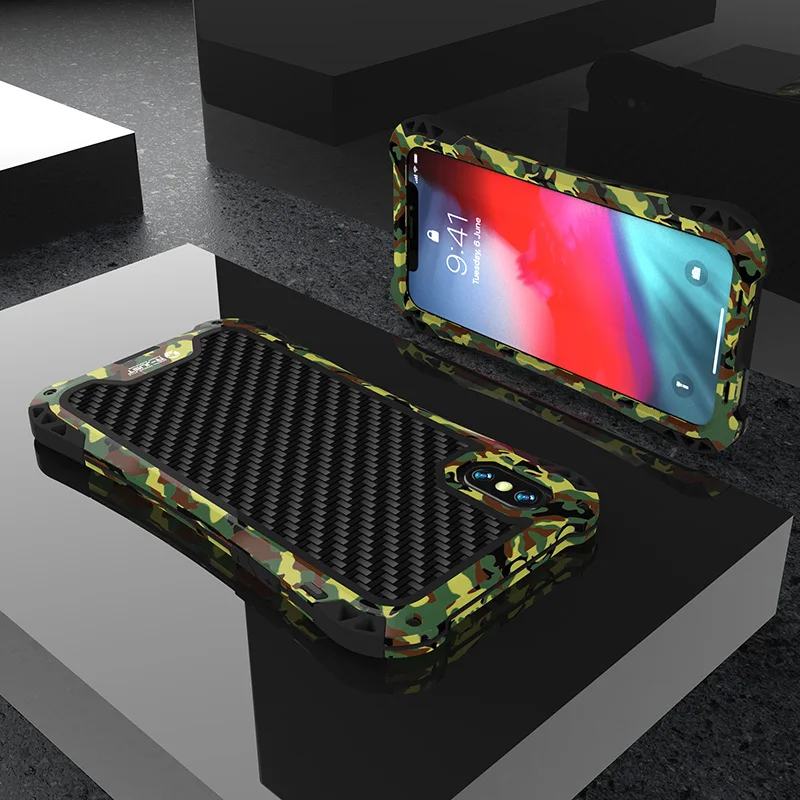Металлический чехол для iPhone 11 Pro Max чехол противоударный алюминиевый Gorilla glass Siliocne Твердый защитный чехол для iPhone X чехол для Max XR - Цвет: green